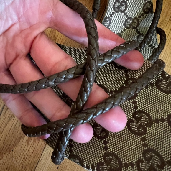 GUCCI GG CANVAS SANDAL HEELS - Picture 6 of 14